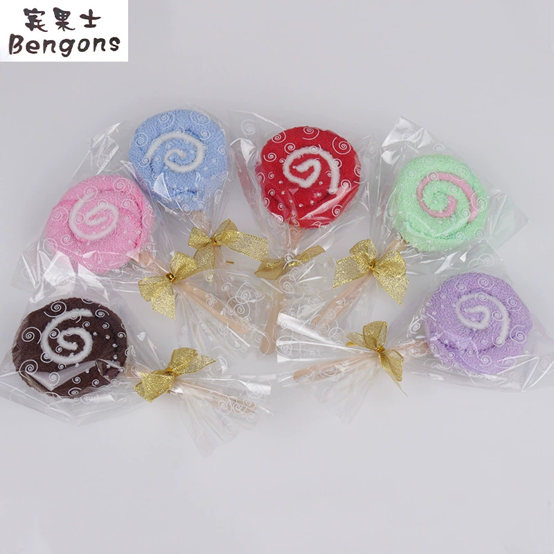 Новый леденец торт полотенце Творческий жаккард подарок на день рождения свадьба компания деятельность подарок оптом