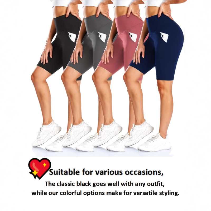 I 55609L High-Waisted Pocket Capris Are a Popular Trend in Europe and America