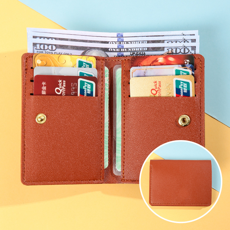 Nuevo paquete de tarjetas doblables de tarjetas bancarias ultra delgadas cartera pequeña tarjeta de vehículo de motor simple y delgada tarjeta de tarjetas