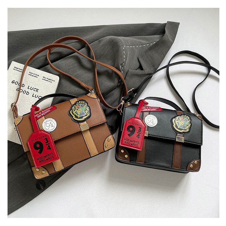 Cross-Border New Harry Potter Series Hogwarts School of Witchcraft and Wizardry Retro Versatile One-Shoulder Cross-Body Handbag