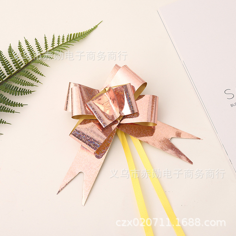 Laminación láser dibujado a mano flor Navidad embalaje de regalo fiesta boda celebración decoración mate ajuste tirar flor