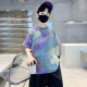 Children's Wear Short-sleeved T-shirt Boys Summer 2024 New Boys' Casual Tie-dyed Handsome Trendy T Medium and Large Children's Summer Top
