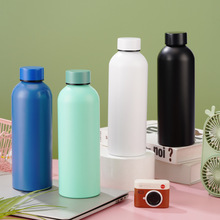 定制新款跨境高颜值运动水壶户外便携水杯小口瓶单层铝杯铝制水壶