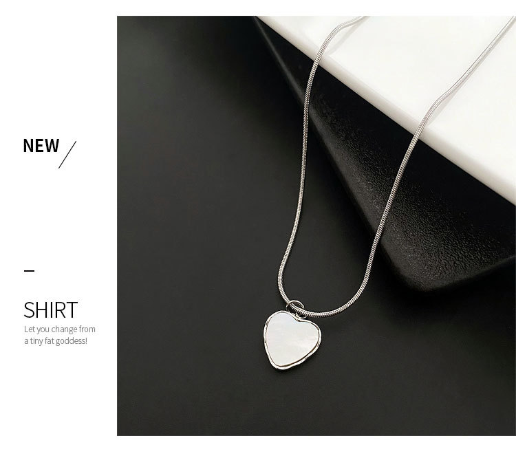 Mode Herzform Titan Stahl Überzug Halskette Mit Anhänger 1 Stück display picture 9
