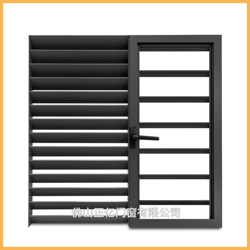Cross-Border Customized Aluminum Alloy Air Conditioning Blinds European and American Movable Blinds Foldableing Sliding Partition Windows Export