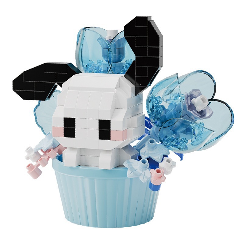 Le transfronterizo postre de dibujos animados muñeca ensamblaje de bloques de construcción decoración caja ciega juguetes de puzzle para niños 1 de junio tienda de regalo