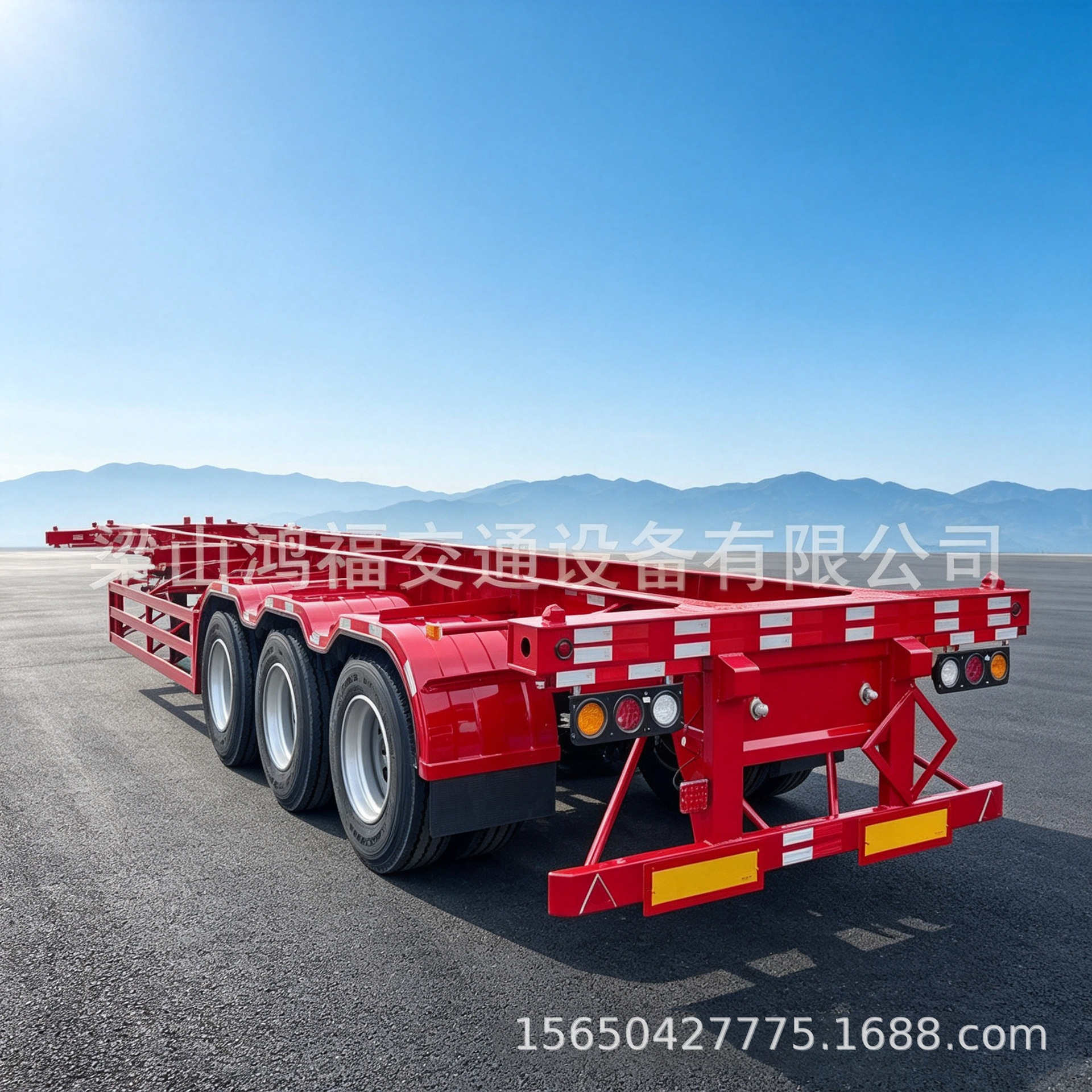 Skeleton semi-trailer for sale Dangerous goods skeleton truck…