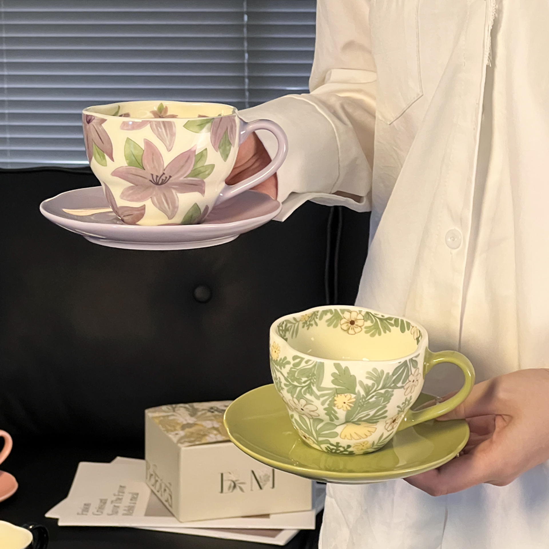 Tazas de café, platos, cajas de regalo, tazas de cerámica, tazas de té de la tarde, tazas de té