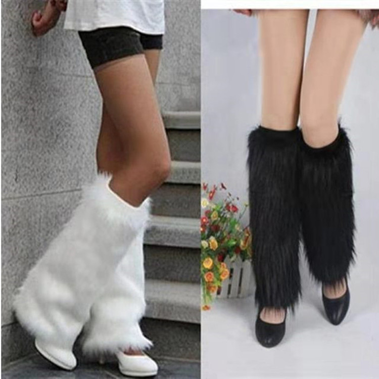 Imitation fur foot cover warm fur shoes cover fashion fox plush leg guards women autumn and winter new wholesale generation of hair