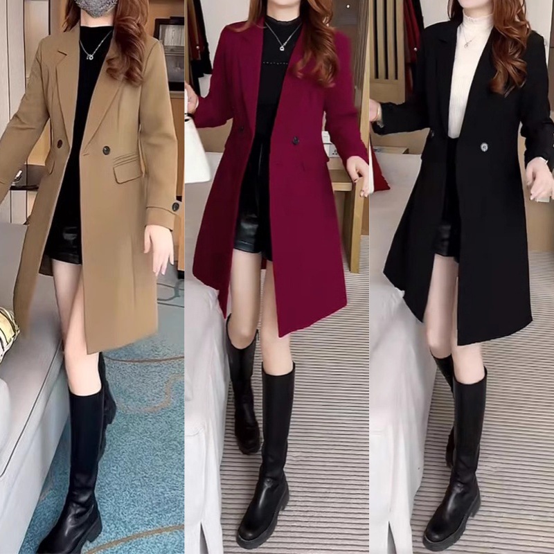 Casual Trench Coat for Women, Mid-Length, 2025 Spring, Autumn, Winter New Fashion, Waist-Cinching, Petite Coat, Trendy