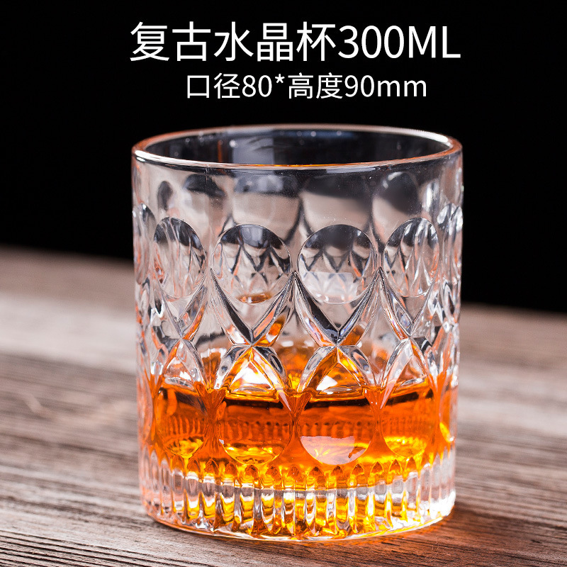 水晶玻璃洋酒杯威士忌酒杯玻璃酒杯套装白酒杯列酒杯欧式家用杯子|undefined