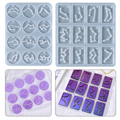 Yumiren DIY Crystal Resin Mold Twelve Zodiac Pendant Jewelry Silicone Mold Wholesale