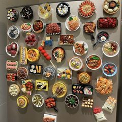 创意3D冰箱贴北欧风格装饰食玩立体美食吸铁石仿真食物磁性冰箱贴