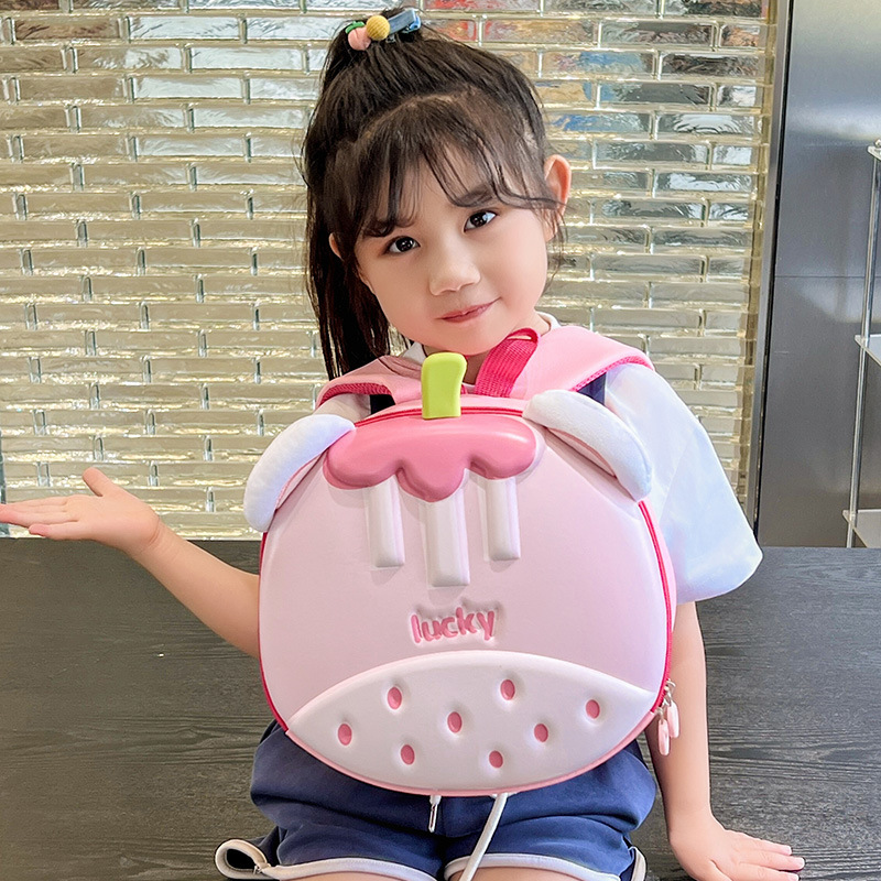 2024 nueva mochila de jardín de infantes lindo conejito bebé mochila de cáscara de huevo niños y niñas escuela mochila escolar ligera