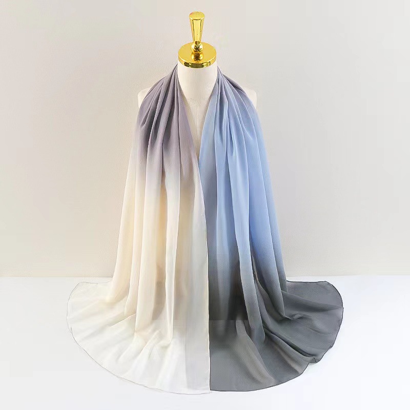 Women's Basic Gradient Color Polyester Silk Scarf display picture 5