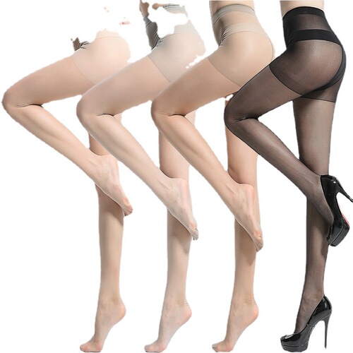 Sexy colorful stockings for women anti-snatch transparent candy color pantyhose ultra-thin white bottoming stockings