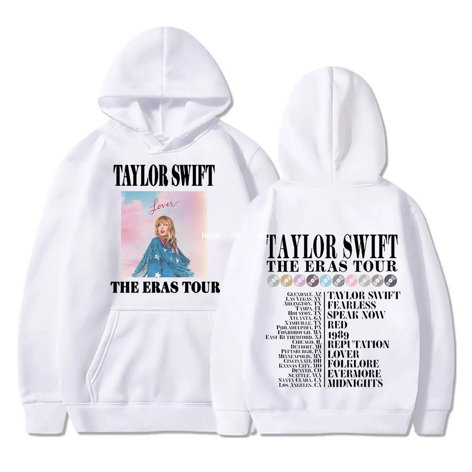 Taylor Swift The Eras Tour печать на передней части детское худи