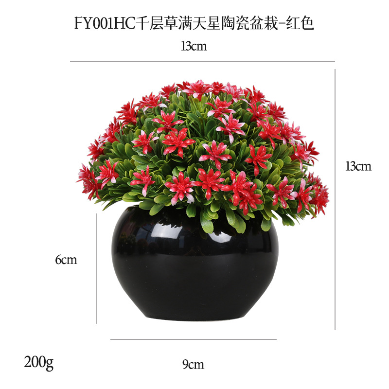 Planta Artificial de Bola Verde en Maceta de Cerámica y Plástico Decorativa para Escritorio