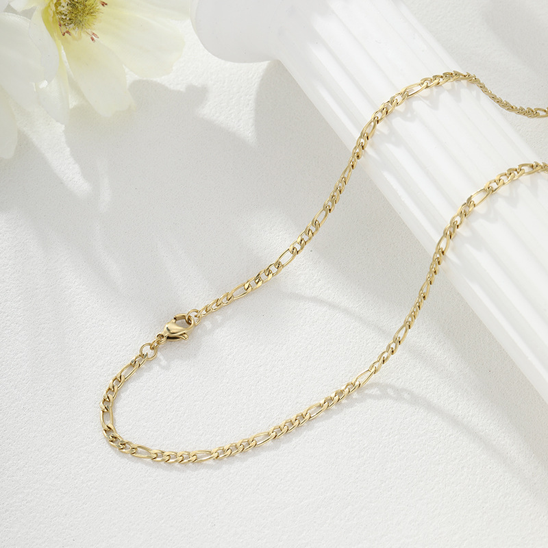 Xuping acero inoxidable 14k color Europa y América accesorios transfronterizos para mujeres simple clásico diario fácil de montar cadena de botón de langosta