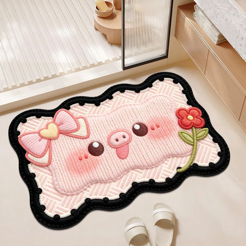 Cute cartoon alien animal bathroom mat, absorbent, quick-drying, easy to maintain, suitable for bathroom decoration, can be shipped on behalf of others Cute cartoon alien animal bathroom mat, absorbent, quick-drying, easy to maintain, suitable for bathroom decoration, can be shipped on behalf of others