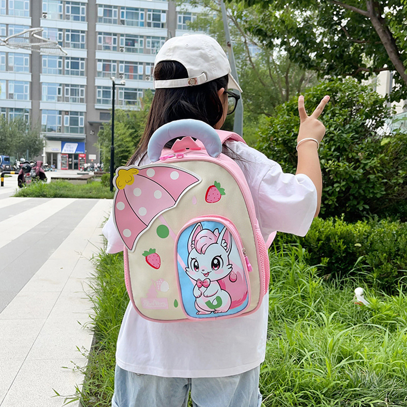 Preescolar lindas niñas mochila transpirable jardín de infantes 3 años de dibujos animados 5 años de edad clase grande mochila ligera para niños