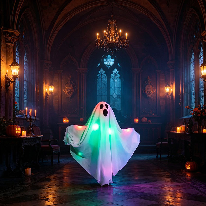 Halloween Decorative Glowing Ghost Outdoor Lawn Signs Outdoor Horror Props Door Decorations