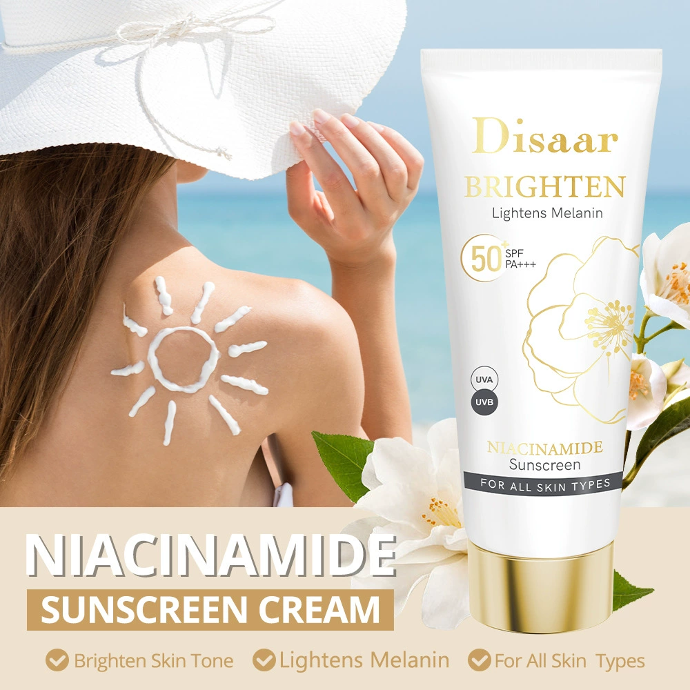 Трансграничный защитный крем Disaar с ниацинамидом, защита от ультрафиолета, осветляет кожу, водонепроницаемый, нежирный, подходит для всех типов кожи