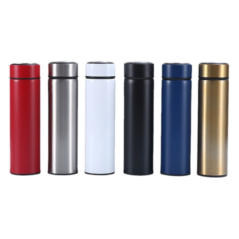 304 из нержавеющей стали умный дисплей температуры национальная Мода Вакуумная чашка двухслойная вакуумная прямая чашка деловая чашка Пользовательский логотип