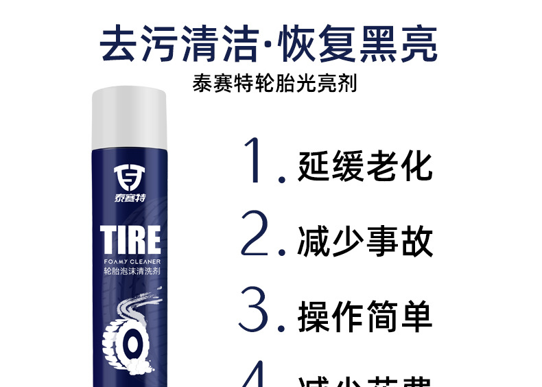 Car Tire Brightener Spray Glaze Mist Maintenance Blackening Cleaning Agent Foam Polishing Tire Anti-Aging Box