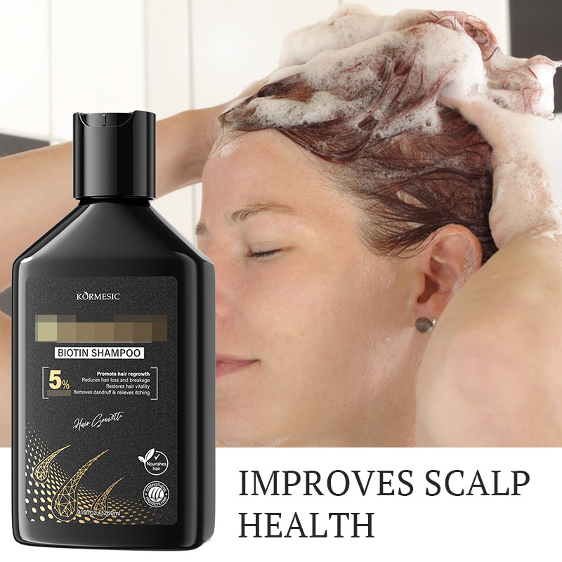 Champú de biotina KORMESIC para comercio exterior transfronterizo, limpieza profunda con espuma, fabricante, venta al por mayor, en stock image 4