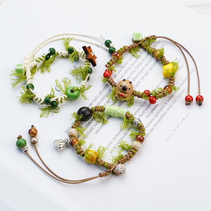 Jingdezhen Ceramic Christmas Handmade Apple Bracelet, Fresh and Sweet Style, for Women, Couples, Students, and Best Friends Jingdezhen Ceramic Christmas Handmade Apple Bracelet, Fresh and Sweet Style, for Women, Couples, Students, and Best Friends