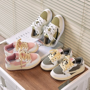 Boys Shoes 2024 Spring and Autumn New AJ Children's sneaker Casual Breathable Board Shoes Non-Slip Soft Bottom Fashionable Girls Shoes