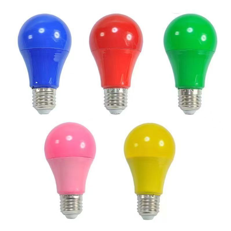 LED de ahorro de energía LED de color e27 tornillo de color bombilla de luz de ahorro de energía A burbuja de Navidad colorida decoración bombilla de carreras al por mayor