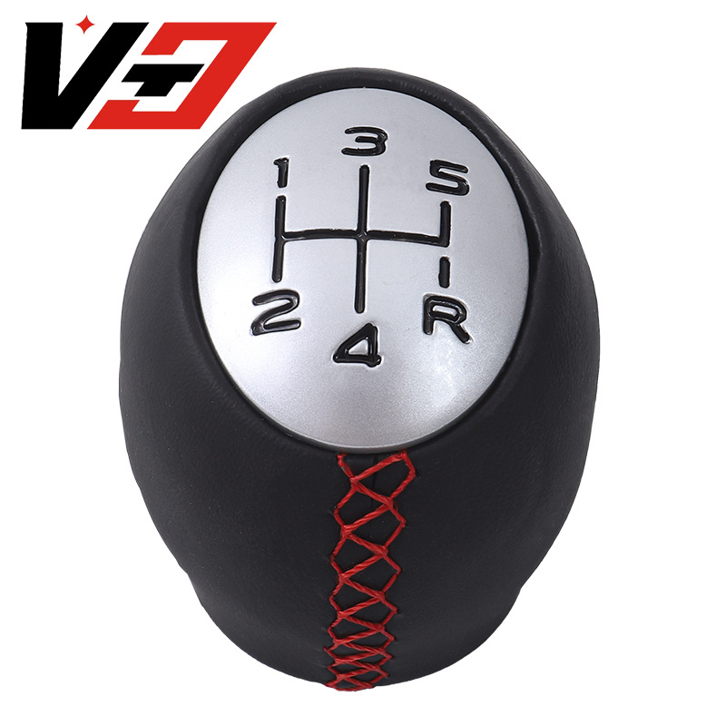 for Renault Opel | Renault Cab and accessories - hand-stitched-matte-cover-leather-red-line-5-speed