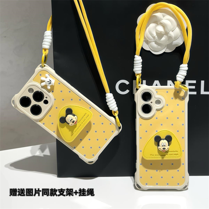 Polka Dot Mickey Palm Lanyard Suitable for Apple 17 Mobile Phone Case Iphone1615Promax Mobile Phone Protective Cover