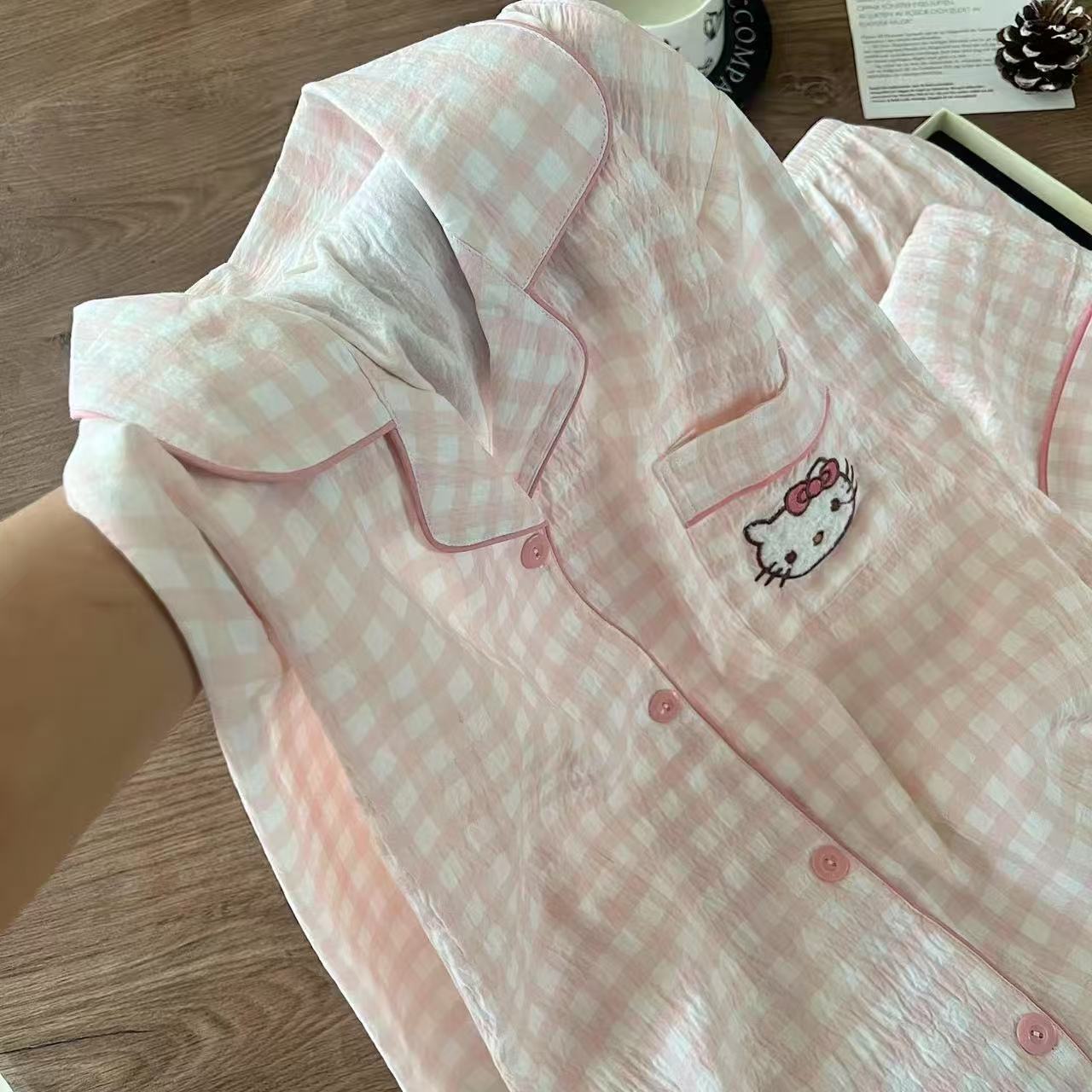 Al por mayor transfronterizo nueva explosión primavera y otoño nubes de algodón dibujos animados lindos pijamas casuales para mujeres set de ropa de casa se puede usar fuera