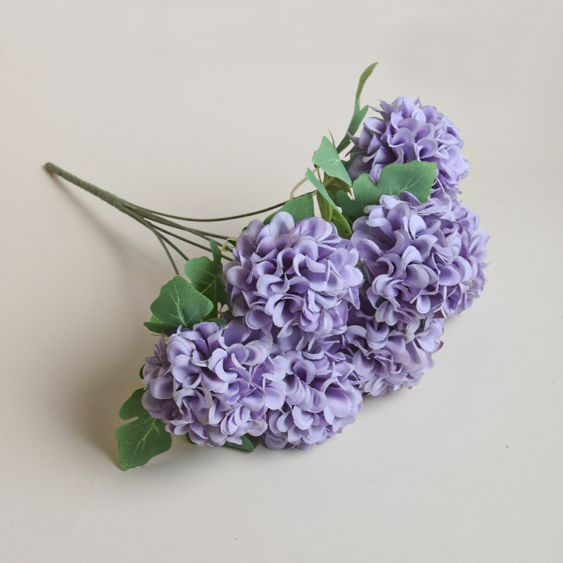 Nuevo ramo artificial decoración de la boda gran Hortensia flor ramo estilo europeo Hortensia bola Flor de seda artificial