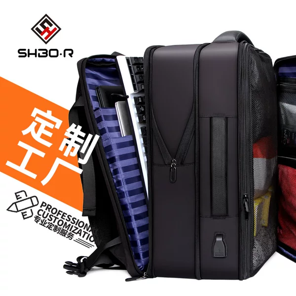 Cross-Border Custom Wholesale Large-Capacity Backpack for Men, Expandable Travel Business Computer Bag, Fashionable Multi-Functional Backpack