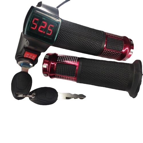 Screen lock for red screen + three-speed electric bike handlebar controller throttle grip
