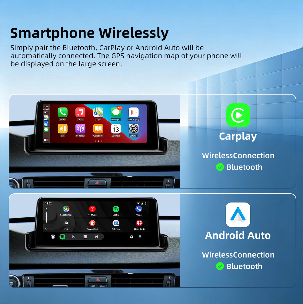Car-Mounted Large-Screen Navigation System Suitable for Bmw 3 Series E90 E91 E92 E93 2005-2012 Bluetooth Carplay