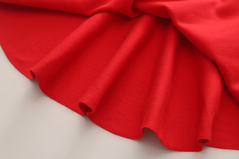 Pull à col inversé pour enfants, robe tricotée à la mode, style occidental, coupe cintrée, grande fille_voghion.com