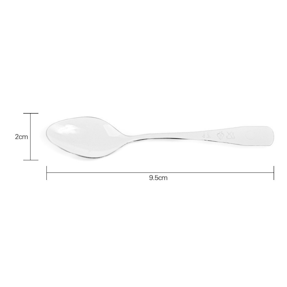 9.5cm Sundae Ice Cream Tasting Flat-Head Pudding Plastic Disposable Ps Hard Plastic Mini Fork and Spoon Dessert