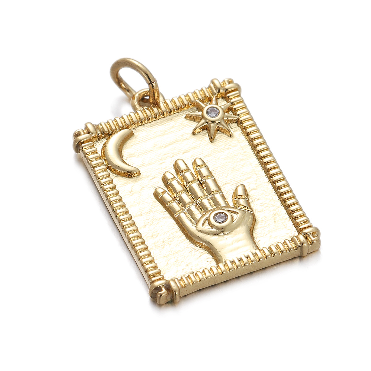 8g Weight Pendant, Chain Jewelry Making Type Zircon Inlay Material DIY Jewelry Accessories Classification 1 Piece Quantity Copper Material Geometric, Star, Moon Pattern Plating, Inlay Design Simple Style Style 1 Piece Copper Zircon Geometric Star Moon Pendant Chain 29