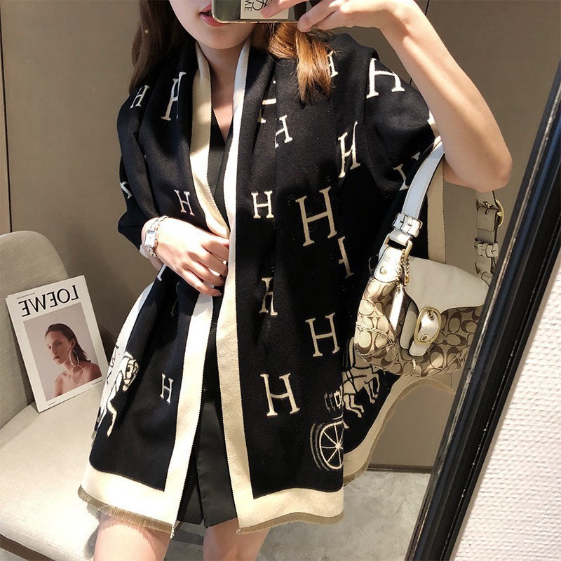 起爆ツバキの花はカシミヤのマフラーの女性の装飾の両面のショールの長いタイプのジャカードの組み合わせの保温のマフラーの卸売りをまねます。|undefined