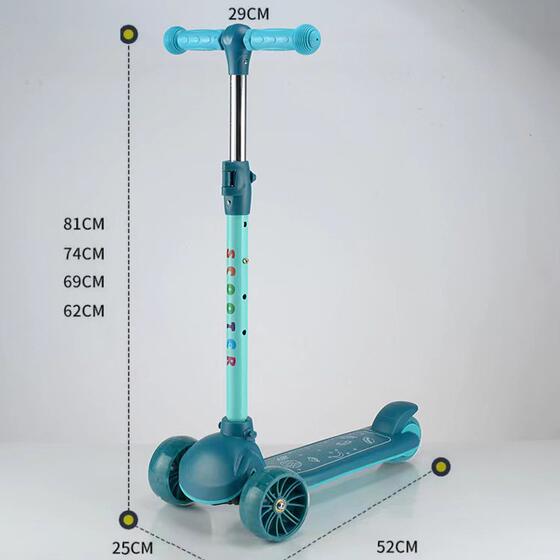 Foreign trade gift LED light three-wheeled children 3-6-8-10-12 years old disassembly scooter children scooter