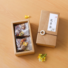 通用牛皮纸茶叶盒水果茶简易包装盒养生创意花草茶绿茶伴手礼品盒