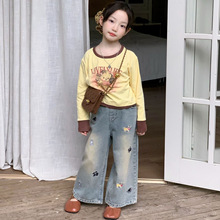 女童打底衫2025秋季新款中小童2-7岁韩版长袖上衣儿童假两件T恤衫