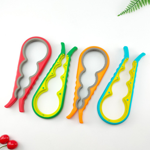 Kitchen multifunctional bottle opener four-in-one can twisting cap artifact labor-saving anti-slip household gadget