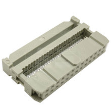 灰色FC三件式 2.54mm排线插头 IDC刺破式压接头 4P~64P