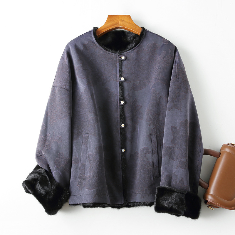 Reversible Mink Fur Outwear Women's Classy Series 2025 Winter New Mink Outwear with Mink Young Style